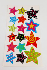 vintage patterned stars small sticker sheet