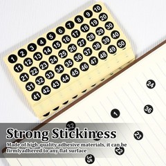 Durable 2500 Pcs Black Round Number Stickers – 0.4 Inch for Indoor/Outdoor Use