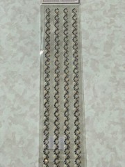 3D ADHESIVE GEMSTONES LONG BORDER CLEAR & CRYSTAL STRAND 4PC/STRANDS