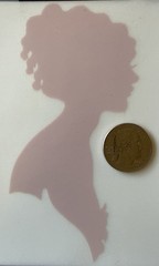 PINK WOMEN SILHOUETTE Rub-On Transfers(4.5”x 5”)Jenni Bowlin •Lady•Card Making•