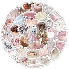 Valentine Flowers Bear Kittens Swan Heart Tickers Scrapbook Card Journal Craft