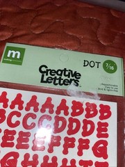 Making Memories CREATIVE LETTERS ABC Sticker Pkg~BLACK~White~RED ~ U Pick ~ NEW