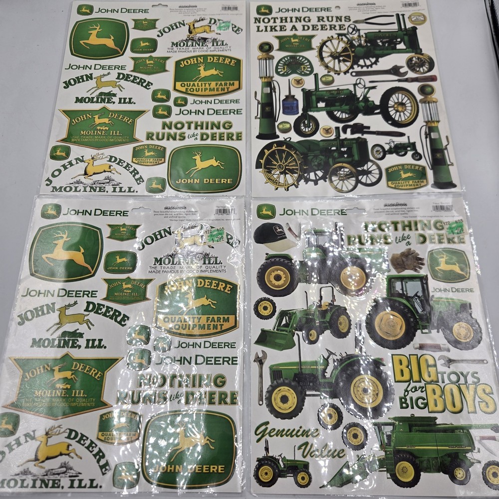 John Deere Farm Scrapbooking Stickers Lot Of 4