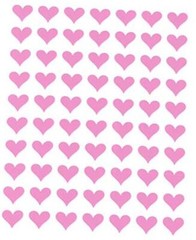 13MM (0.5 Inch) Heart Stickers for Arts and Crafts Decorative 350 Pastel Pink