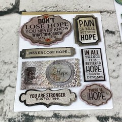 Scrapbooking Embellishments Lot Of 2 Packs Die-Cut Words Phrases Hope Love