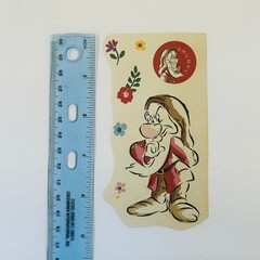 VINTAGE STICKERS The Disney Store Snow White Characters HAPPY SNEEZY GRUMPY