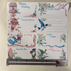 Vintage Gift Tag Sticker Sheet
