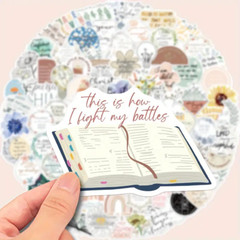 100PCS Christian Bible Stickers – Waterproof Vinyl Decals for Water Bottle