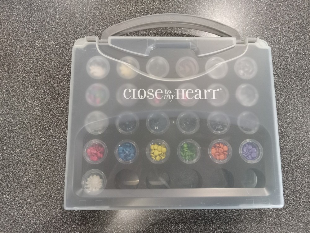 CLOSE TO MY HEART Embellishment Storage case w/ 25 containers CTMH scrapbooking