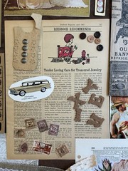Vintage Ephemera Lot of 60 PCS Junk Journal Book Pages Stamps Buttons Victorian