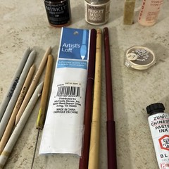 Misc Art Supplies Lot. Brushes, Tools, Etc Asian