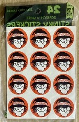 Vintage 1981 TREND Sniff Stinky Stickers COCONUT Ghost, LICORICE Witch NO TM