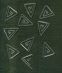Metal Clips – Large Metallic Silver Triangles