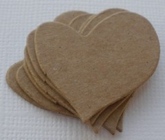 {6} *MiNi DOUBLE LAYER HEART* Bare Chipboard Die Cuts – 1.5″ inch