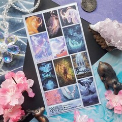 Stickii – Celestial Creatures Stickers – Fantasy Sticker Sheet – Crafts Journals