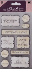 Sticko WEDDING themed~Adorable! Several varieties to choose from! Quick Ship!