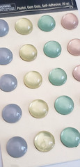 The Paper Studio Gemstones Pastel Gem Dots Stickers – 20 pcs