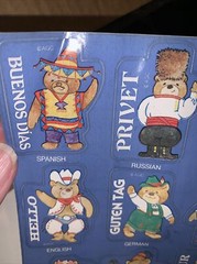 Vintage American Greetings Cards Bears of Many Countries Stickers 1 Loose sheet