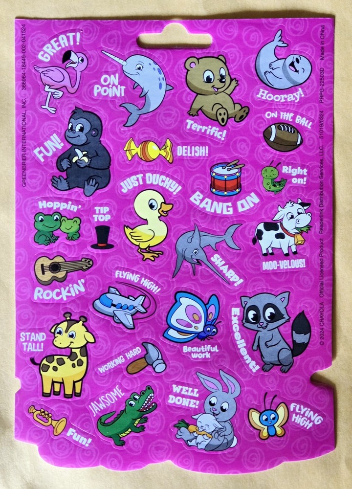Cute Animals Sticker Sheet