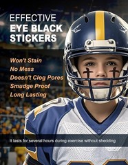 48 Pairs Eye Black Stickers, Sports Face Eyeblack Sticker for Baseball Footba…