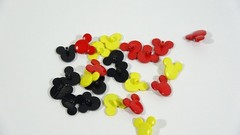 Disney Scrapbook Card Making Disney Buttons and Rivets Red Yellow White Black