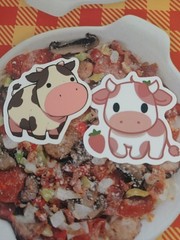 Lot of 4 Multicolor Cow Stickers Decals, Farm Animals Scrapbooking Set