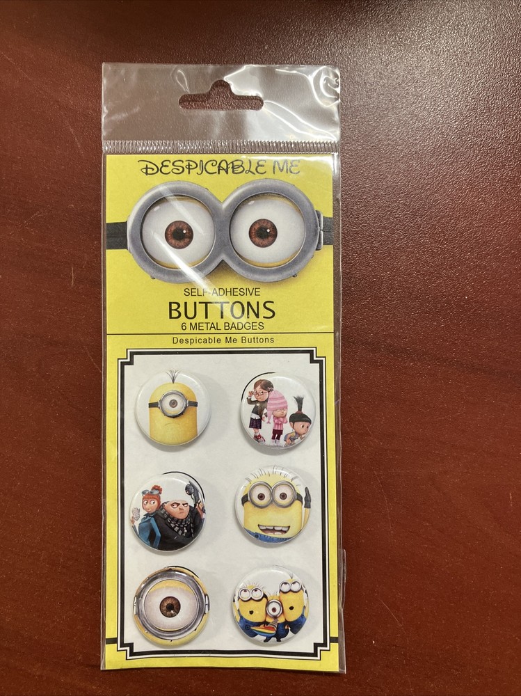 Despicable Me Self-Adhesive Buttons/Badges, 6 PCs.