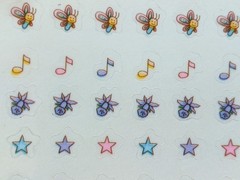 Vintage 80s Hallmark Happy Nails Earrings Stickers Sun Rainbow Flower Star 1984
