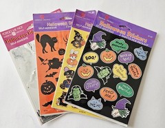 Vtg Halloween Stickers LOT American Greetings NIP Witches Ghots Pumpkins Cats