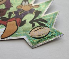 Vintage 38 Stickers Looney Tunes Taz Daffy Football Prism Vending Sticker 1998