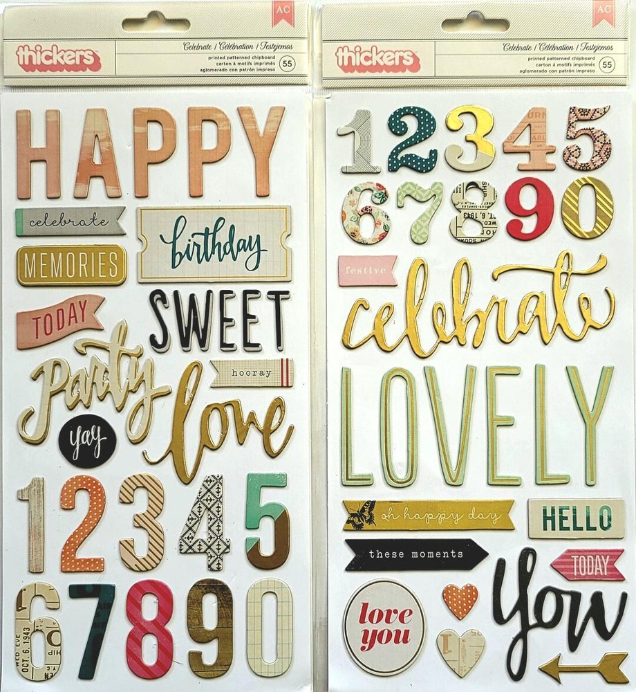 Crate Paper Maggie Holmes (CONFETTI) Thickers Chipboard with Foil Accents