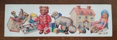 Vintage 1990’s The Gifted Line John Grossman «Little Girls Toys» sticker strip