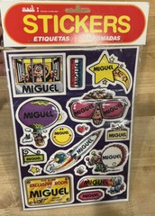 Vtg 1983 MIGUEL Celebrity Stickers Sealed Mark I Name Stickers