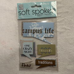 CAMPUS LIFE Embellishments Scrapbook/Card Stickers MAMBI Soft Spoken SS-251