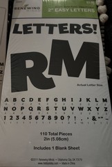 Lot of 2 Adhesive Letters Numbers Stickers Renewing Minds Craft Scrapbook 2in