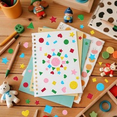 625Pcs Glitter Foam Stickers Foam Heart Star Circles Shape Sticker Self Adhesive