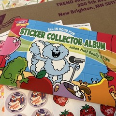 Trend Enterprises All In Good Fun Sticker Book Album & 7 sheets of stickers Set