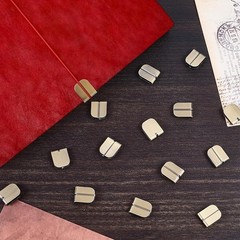 60Pcs/Box Book Edge Protectors Antique Bronze Clip Hardware Corner Covers Met…