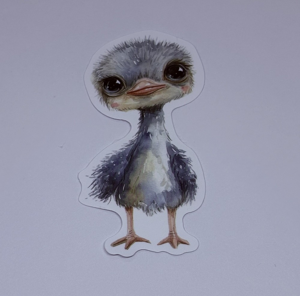 Cute Baby Ostrich Animal Sticker Vinyl Decal Journal Wall Fun Art Decor Tc9