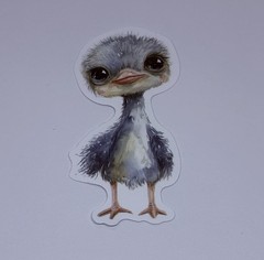 Cute Baby Ostrich Animal Sticker Vinyl Decal Journal Wall Fun Art Decor Tc9