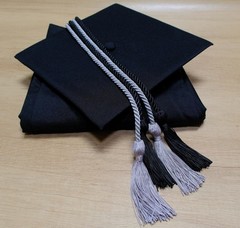 Double Graduation Honor Cords – Black and Silver68″ Long