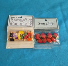 Apples and Pencils Buttons 2 Packages by Dress It Up NIP Sewing Scrapbooking