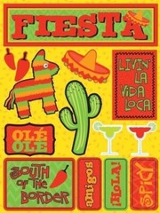 Reminisce Signature Series 3-Dimensional Sticker, Fiesta
