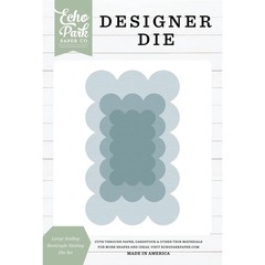 Echo Park Designer Metal Cutting Dies – LARGE SCALLOP RECTANGLE NESTING DIE SET