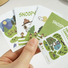 48 PEANUTS SNOOPY-HAPPY CAMPERS Inspired Stickers, – Phone, Water Bottle, Laptop