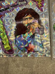 Vintage 1984 Morgan Mark 1 Large Sticker Sheet Prismatic Chrome Rock Star Guitar