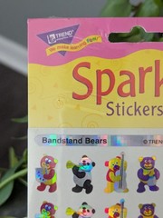 Vintage 1998 90s Trend Enterprises Bandstand Bears Holographic Stickers Teddys