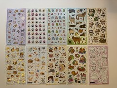 Cute Animal Sticker Set, 22 Sheets, Stickiiclub And Pipsticks