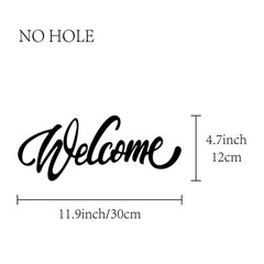 CREATCABIN Welcome Wood Letters Sign Unfinished Cutouts Wooden Wall Art Decor…
