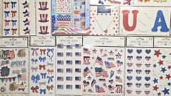 Patriotic 4th Of July HUGE NEW LOT 21pc Stickers Patches Red White Blue USA Flag